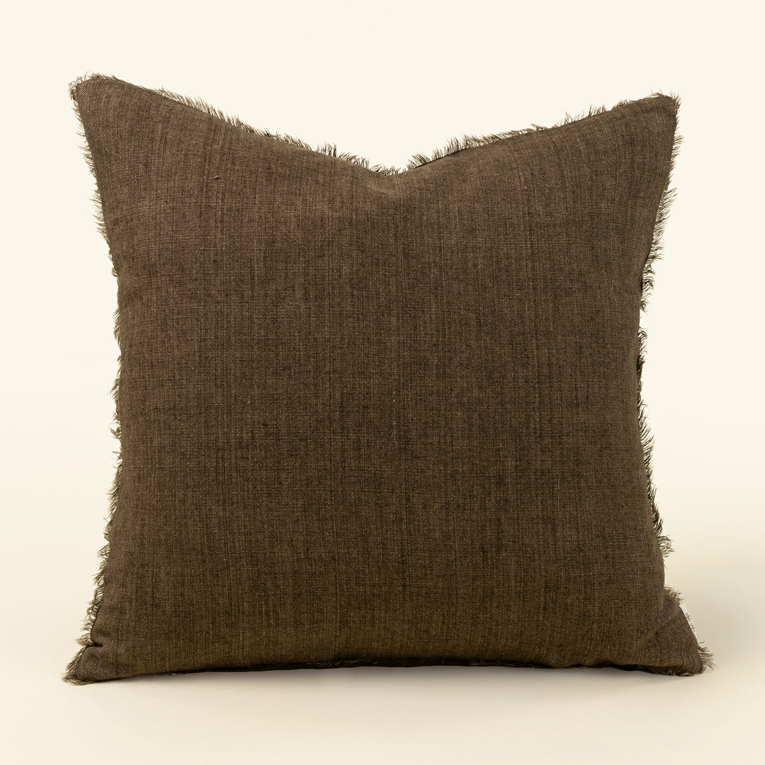 Lina Linen Pillow Mocha