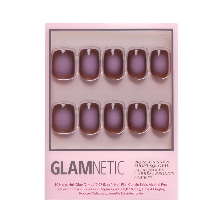 Eclipse Press-On Nails| Brown Aura Hue | Short Squoval Shape