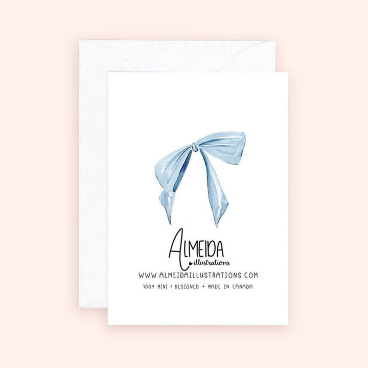 Wedding Rings & Bows Mini Card