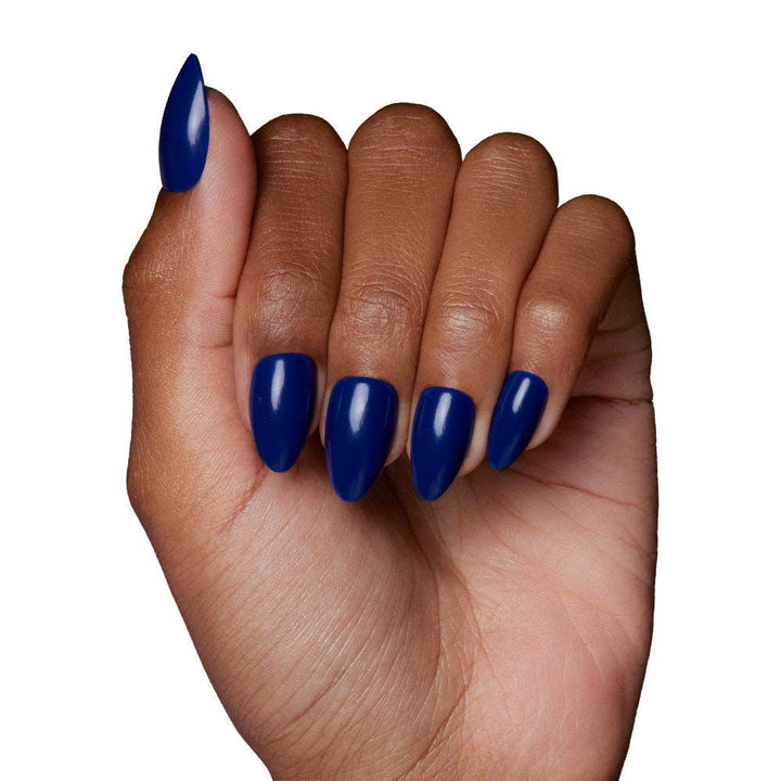 Midnight Blue Press-On Nails | Short Almond