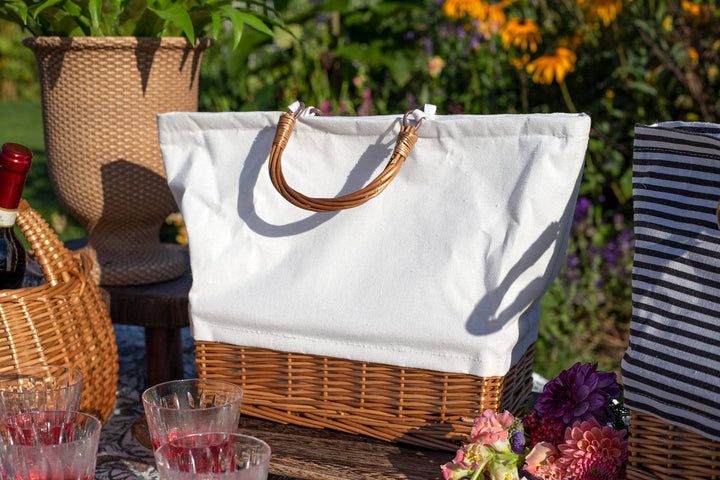 Willow and Fabric Cooler Bag