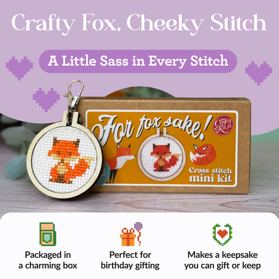For Fox Sake! Mini Cross Stitch Kit