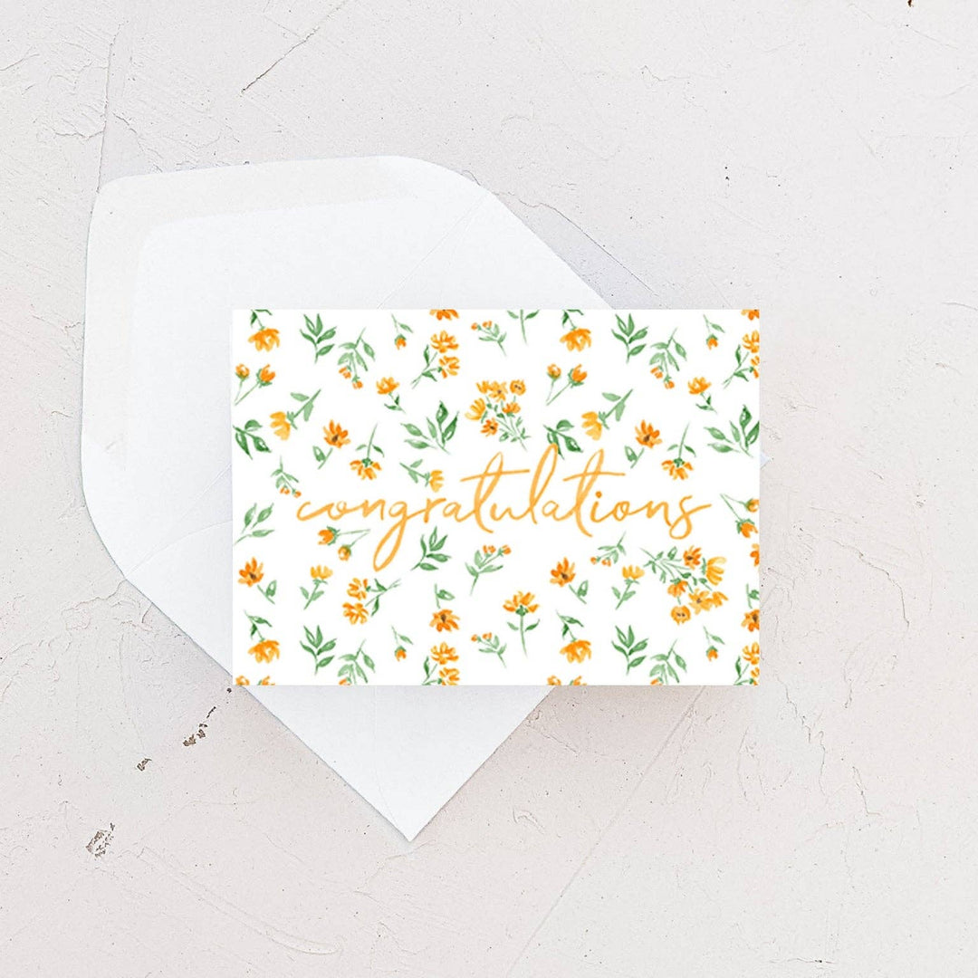 Floral Congratulations Mini Card