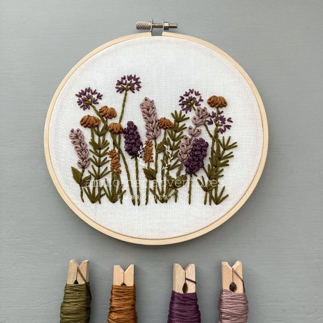 Embroidery Kit | Meadow in Plum