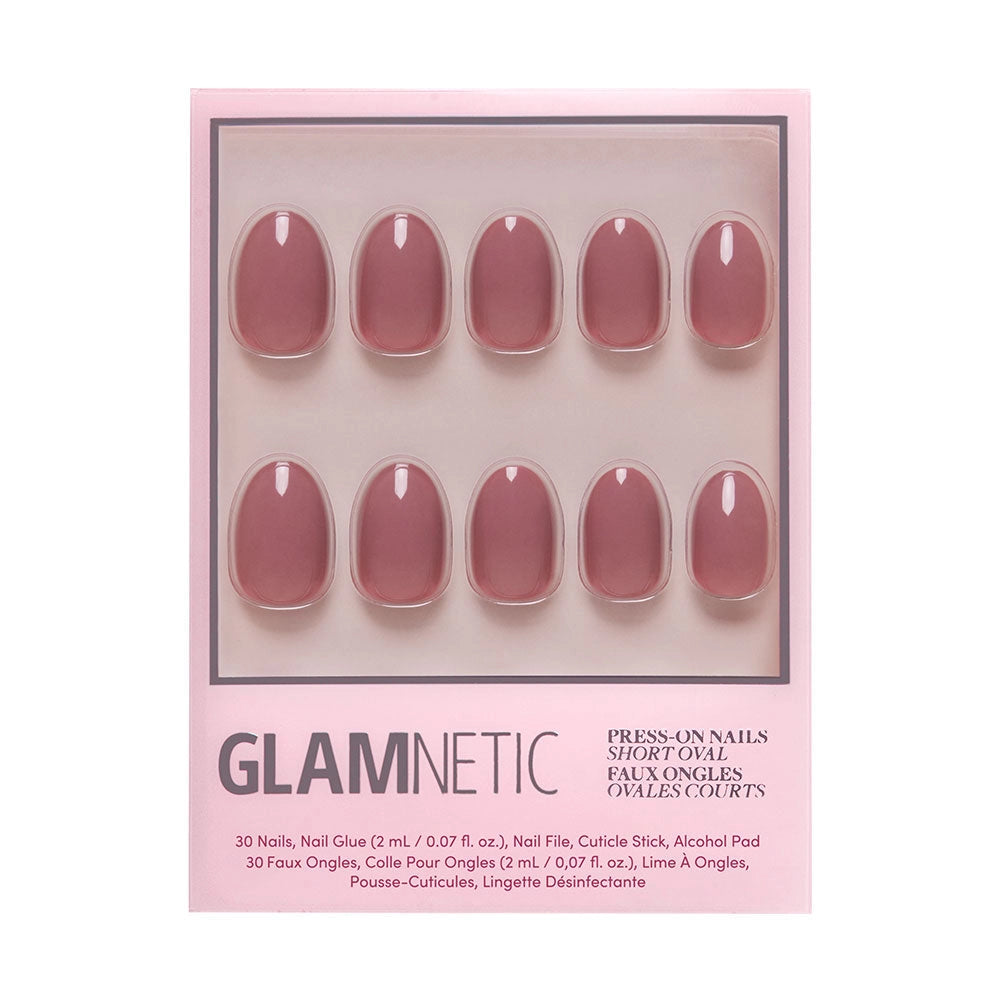 Fall Mauve Press-On Nails | Solid | Short Oval