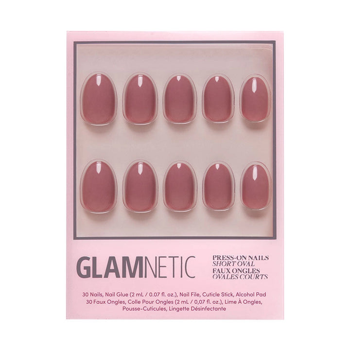 Fall Mauve Press-On Nails | Solid | Short Oval