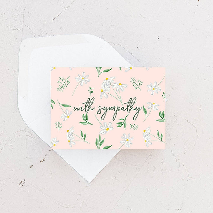 With Sympathy Daisies Mini Card