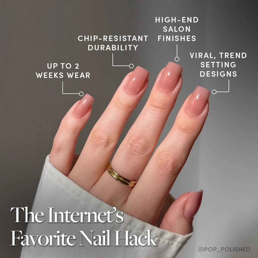 In the Nude Press-On Nails | Ombré Pink | Medium Square