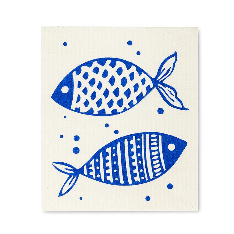 Swedish Dishcloth (SetOf2) Blue Fish