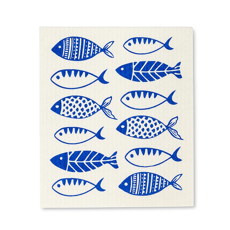 Swedish Dishcloth (SetOf2) Blue Fish
