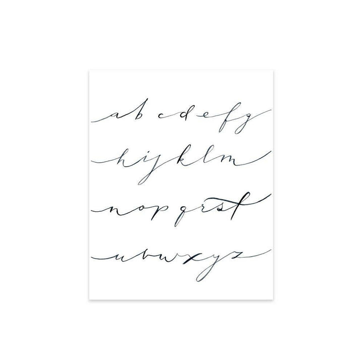 Alphabet Calligraphy Art Print