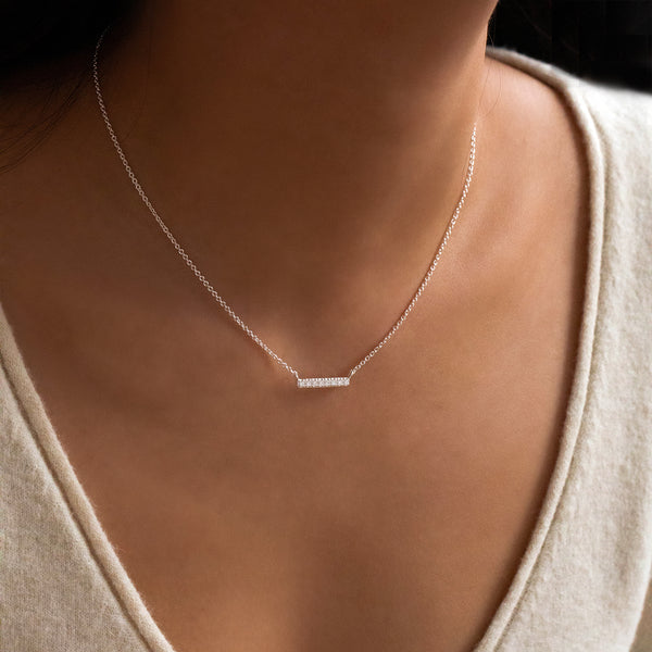 Pave Bar Necklace