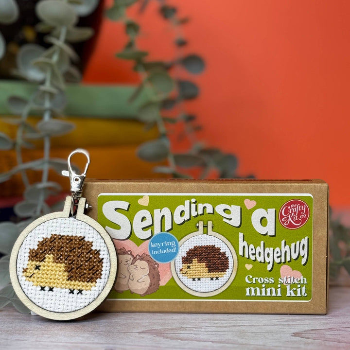 Sending a Hedgehug Mini Cross Stitch Kit