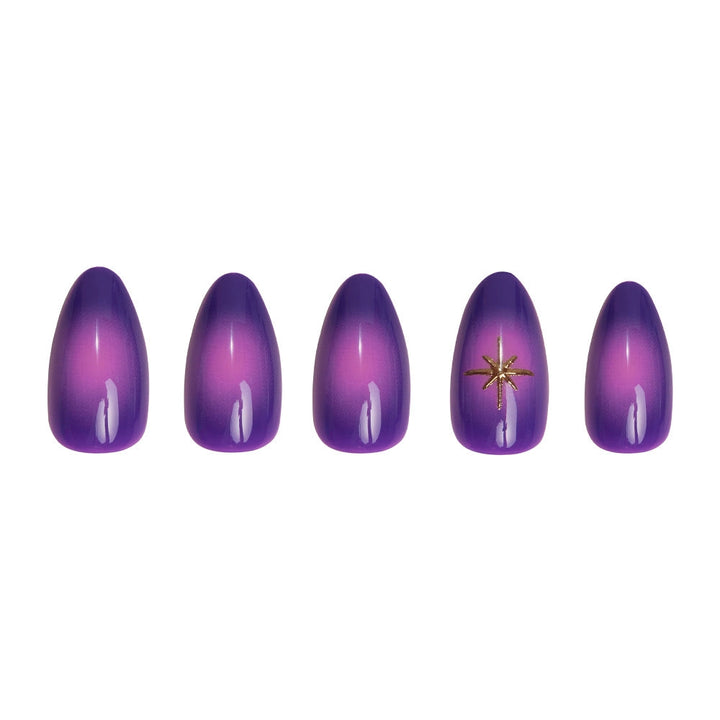 Tarot Press-On Nails | Purple Aura | Short Almond Length