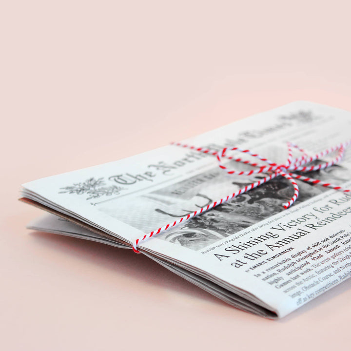 North Pole Times Newspaper Gift Wrap