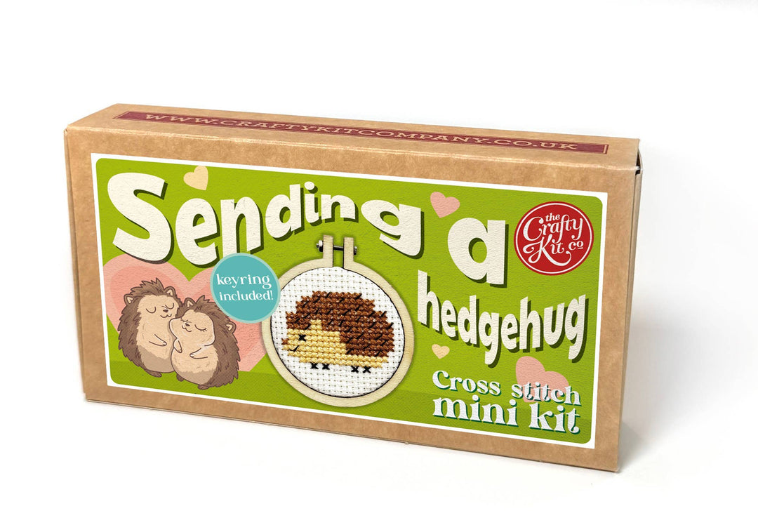 Sending a Hedgehug Mini Cross Stitch Kit