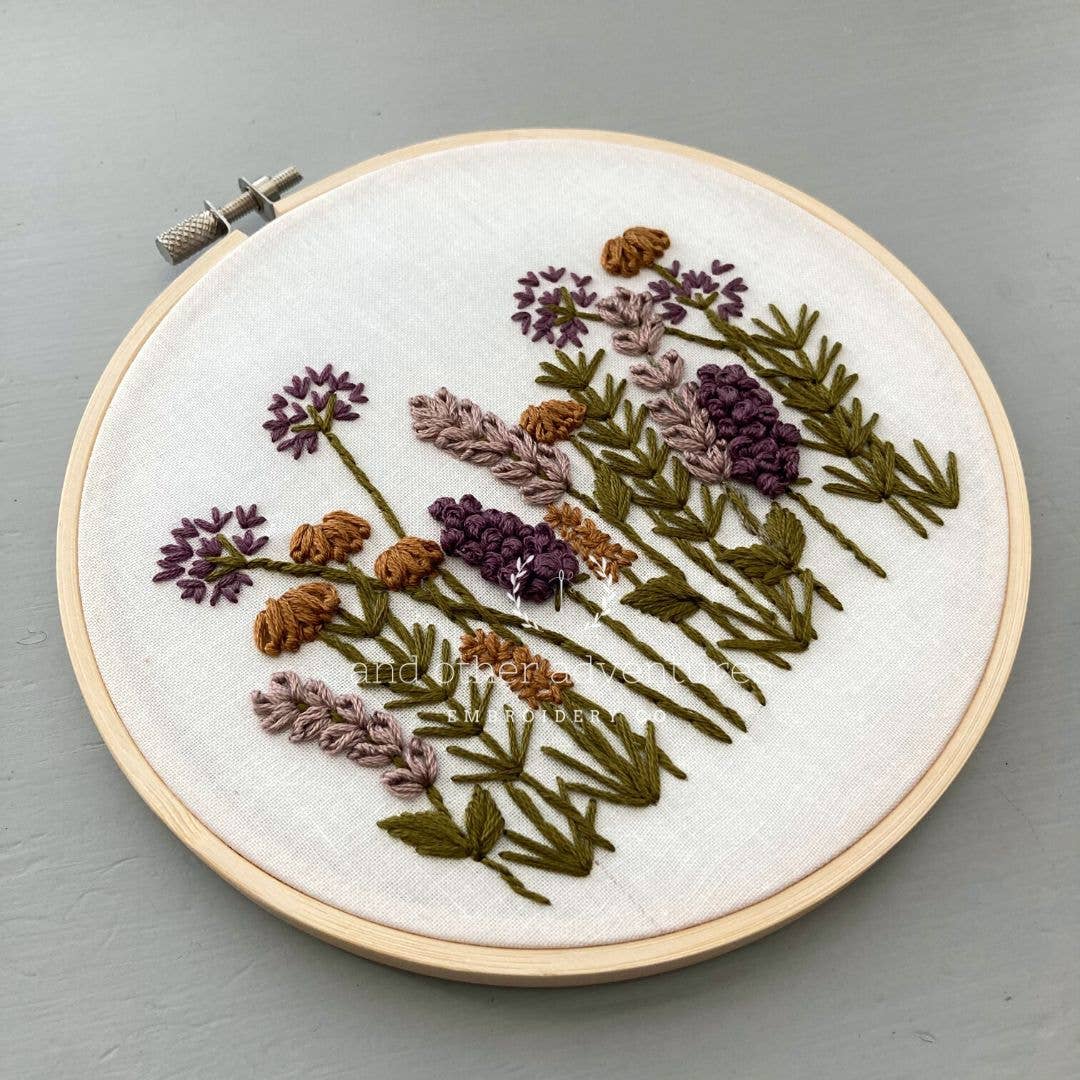 Embroidery Kit | Meadow in Plum