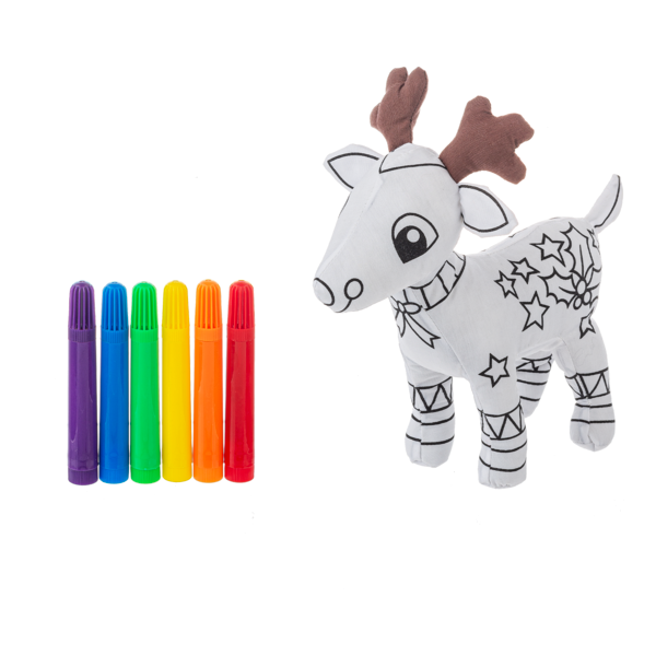 Mini Reindeer Colouring Kit