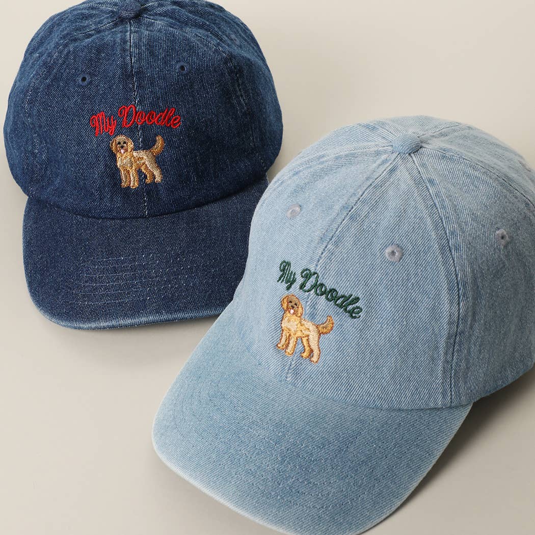 My Doodle Denim Baseball Cap