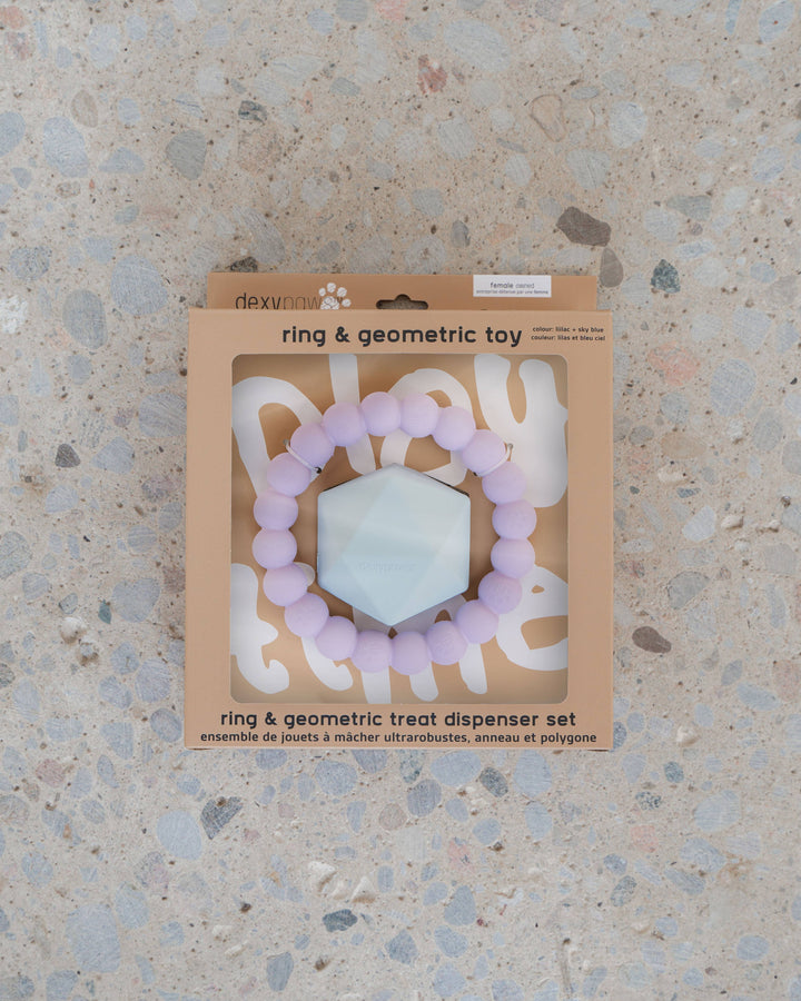 Geometric &amp; Ring Aggressive Chew Toy Set
