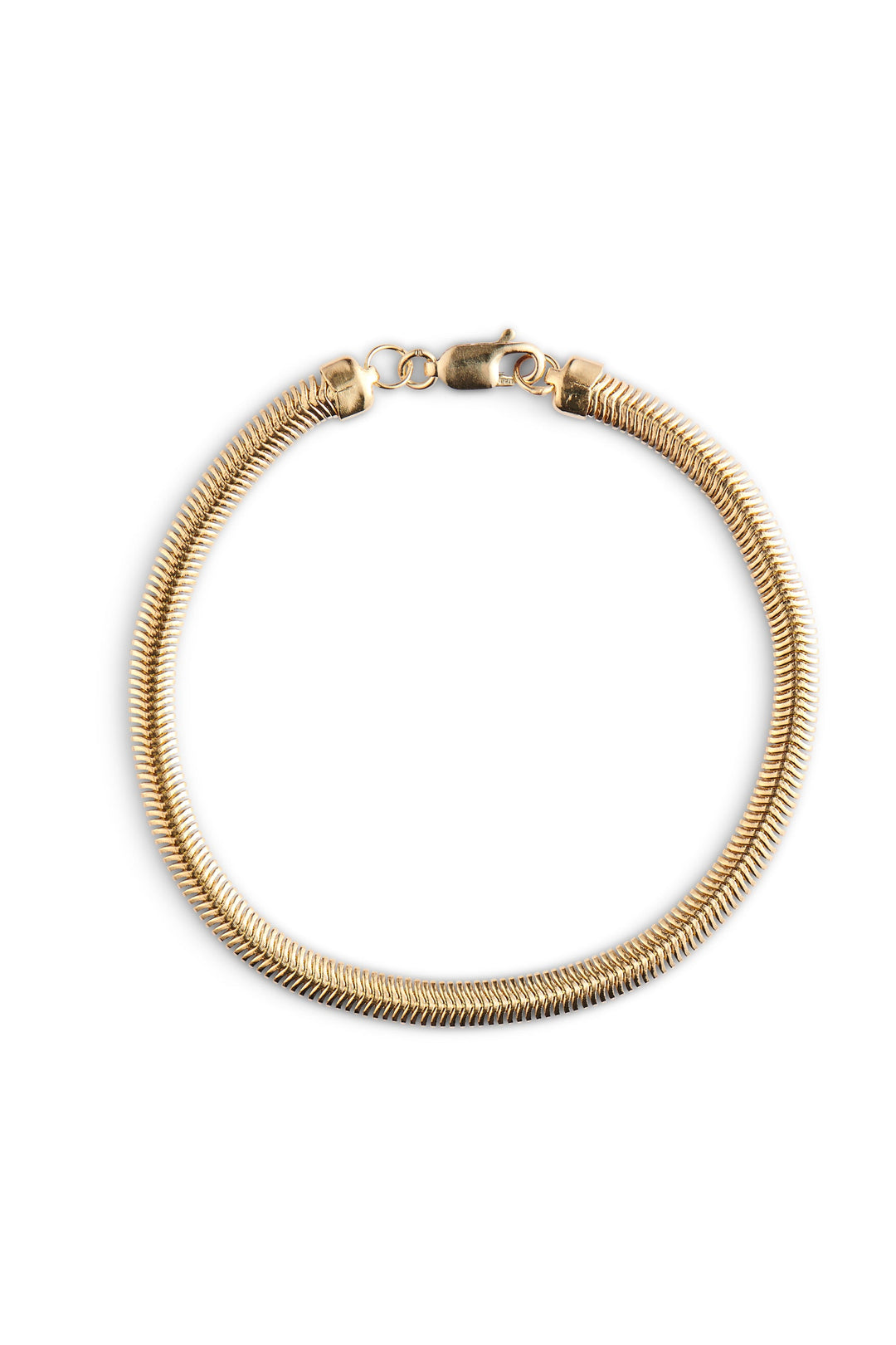 Snake Herringbone Bracelet 18kt Gold Fill