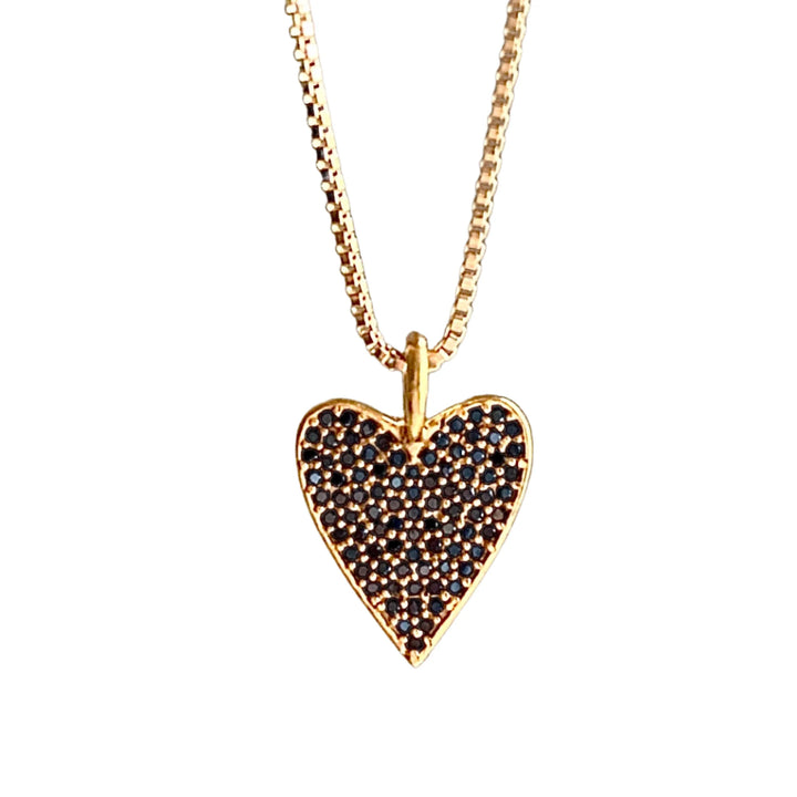 Black Onyx Heart Necklace