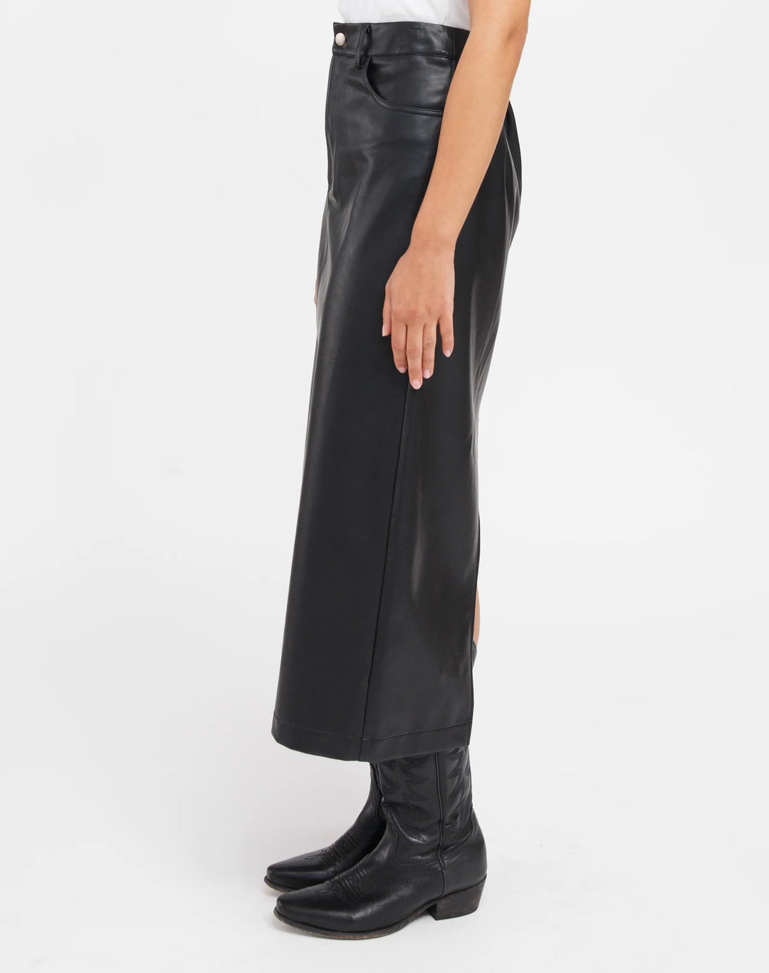 Janis Vegan Leather Skirt