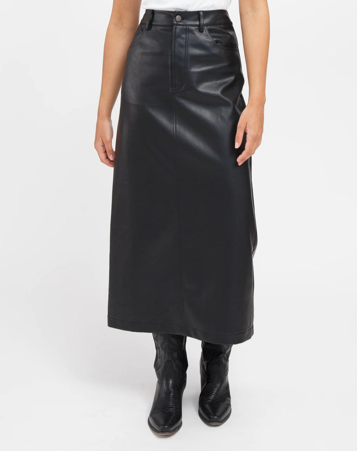 Janis Vegan Leather Skirt