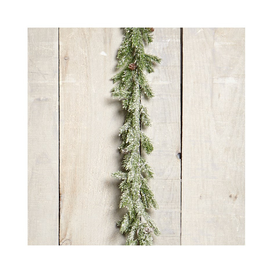Frosted Green LED Garland