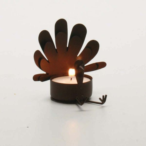 Bronze Sitting Turkey Tealight