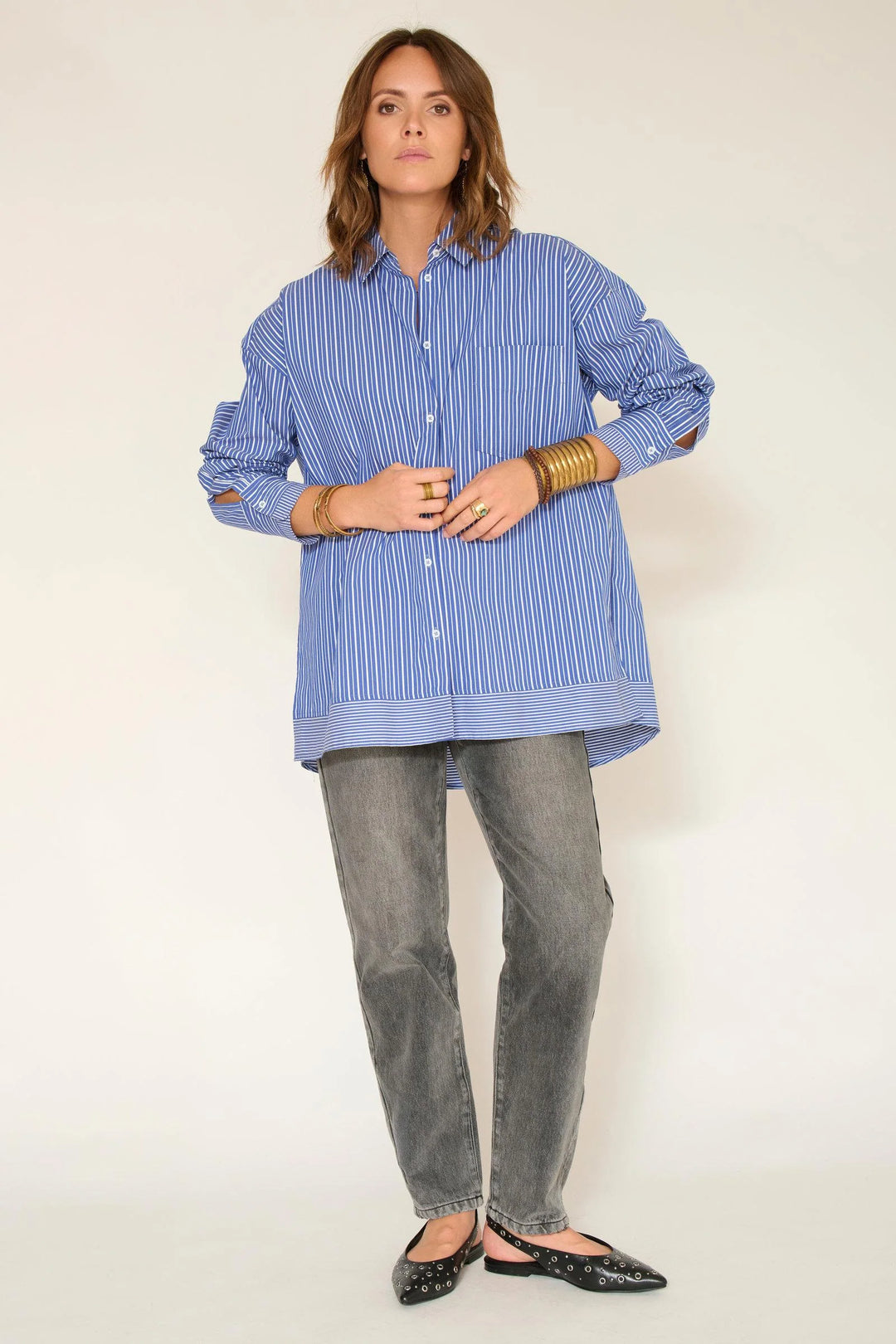 Cassy Button Up