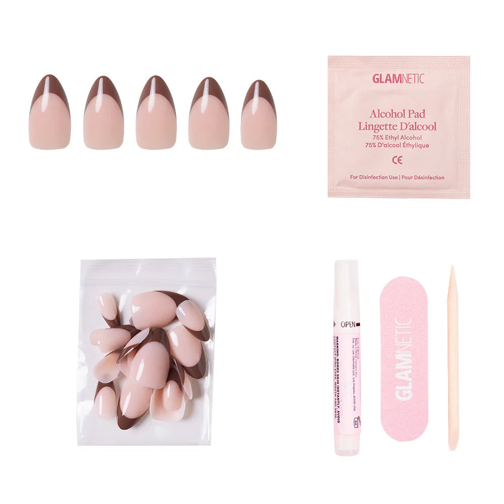 Chocolat Press-On Nails | Medium Almond