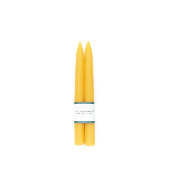 Hand Dipped Beeswax Taper Candle (Pair)