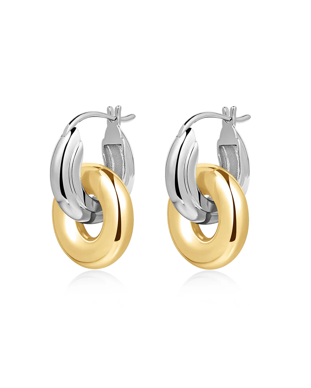 Two-Tone Interlock Hoops