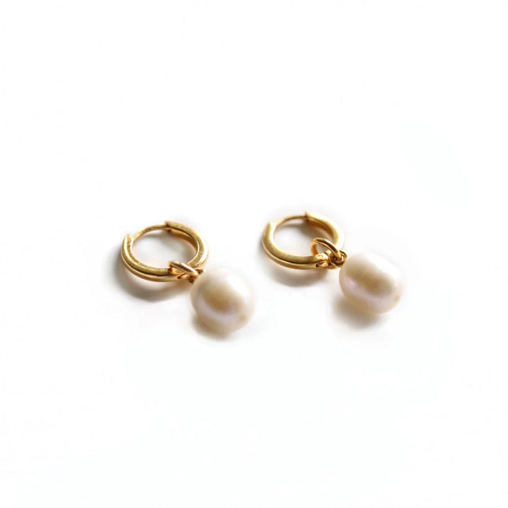 Petite Pearl Hoops