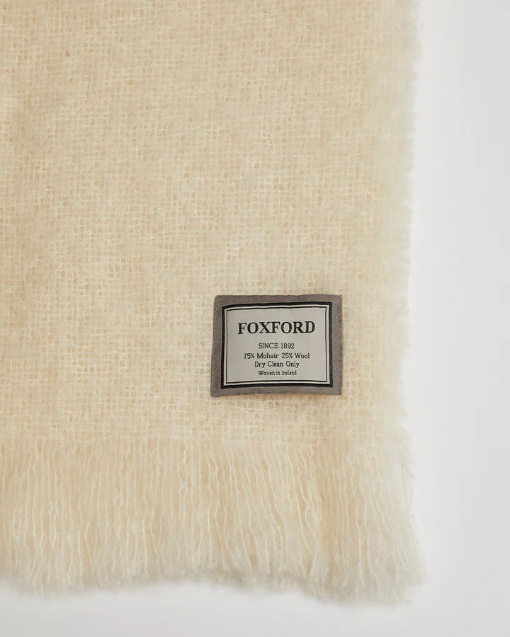 Off White Mohair Throw