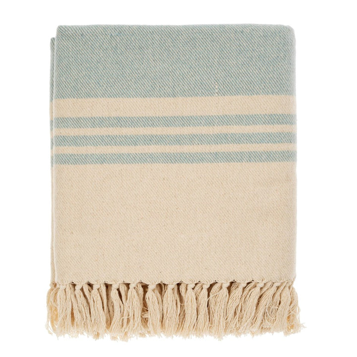 Beach Stripe Brushed Throw