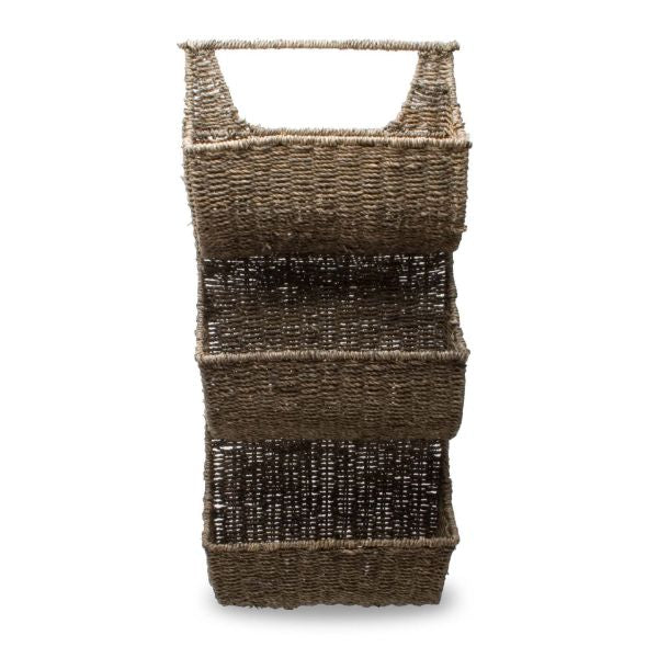 3-Part Seagrass Wall Basket