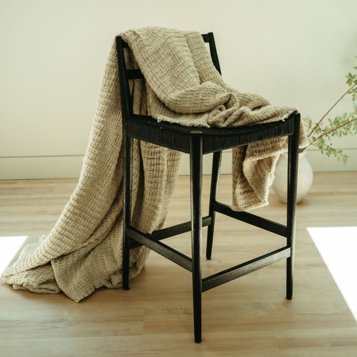 Linen Waffle Throw