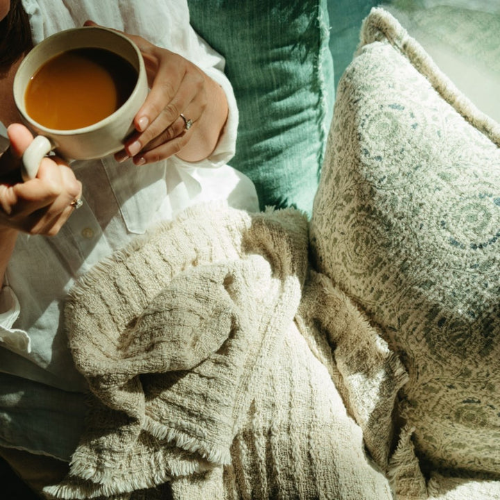 Linen Waffle Throw