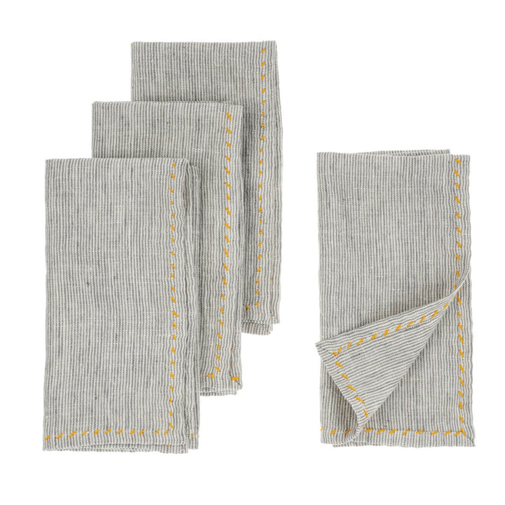 Linen Pinstripe Napkins (SetOf4)