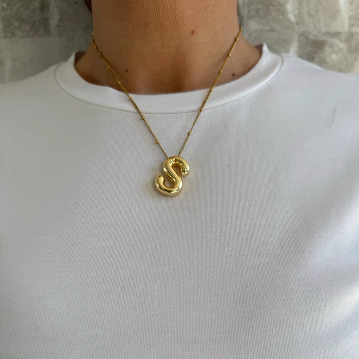 Helium Initial Necklace