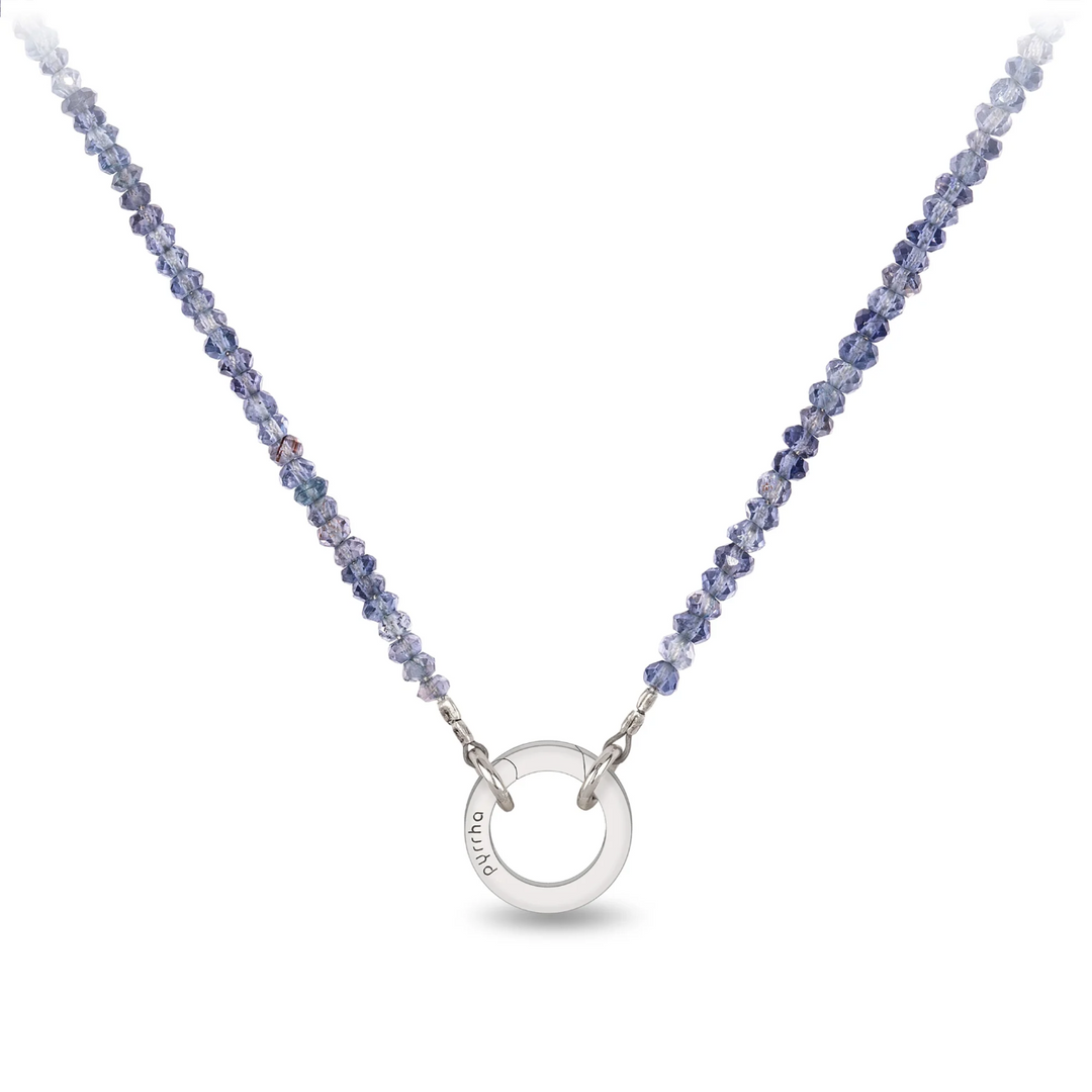 Iolite Faceted Stone Bead Choker