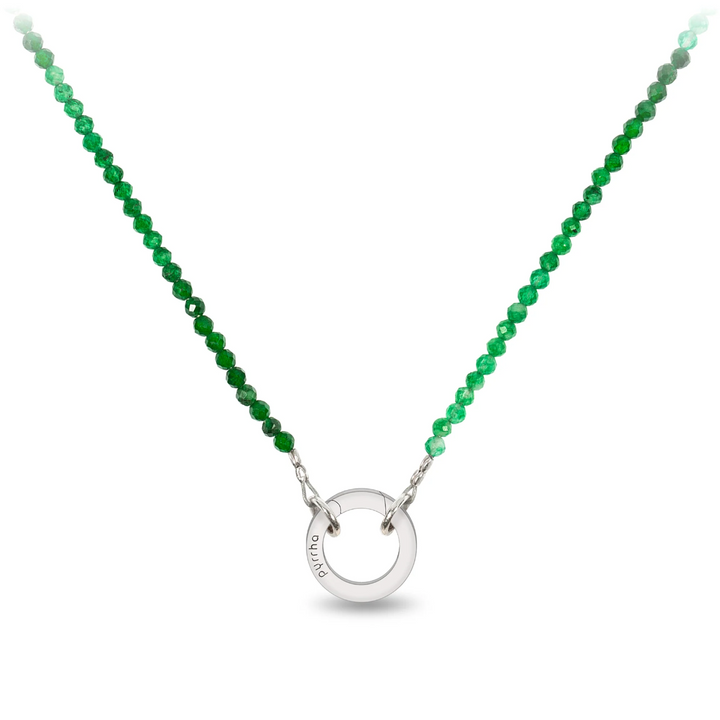 Green Onyx Faceted Stone Bead Choker