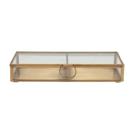 Brass / Glass Display Box - 2 Comparment