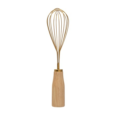 Stainless Steel Standing Whisk Wood Handle
