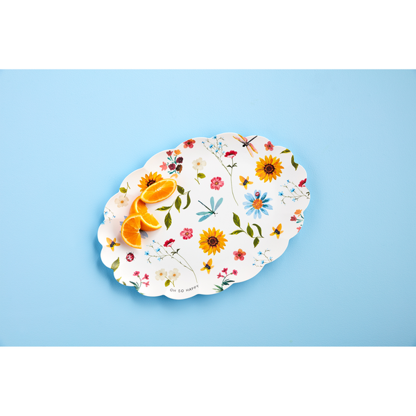 Floral Melamine Platter