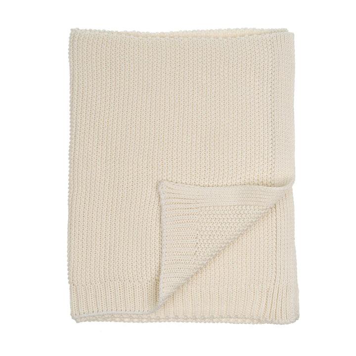 Cream Neil Knit Baby Blanket