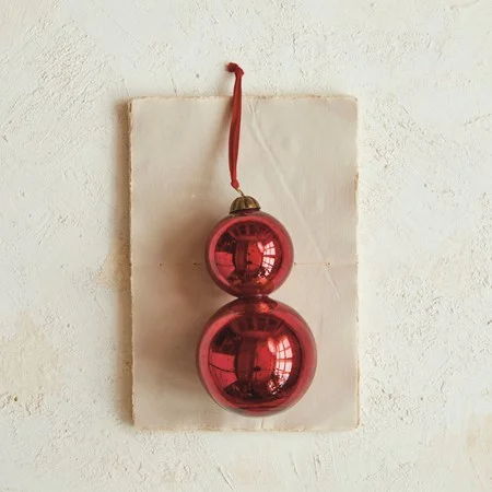 Recycled Glass Stacked Ball Ornament