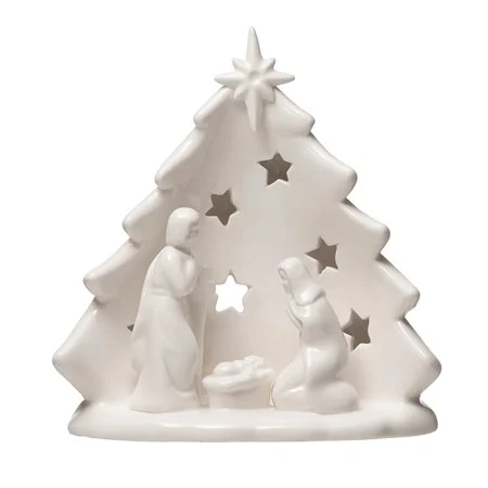 Stoneware Holy Family In Tree